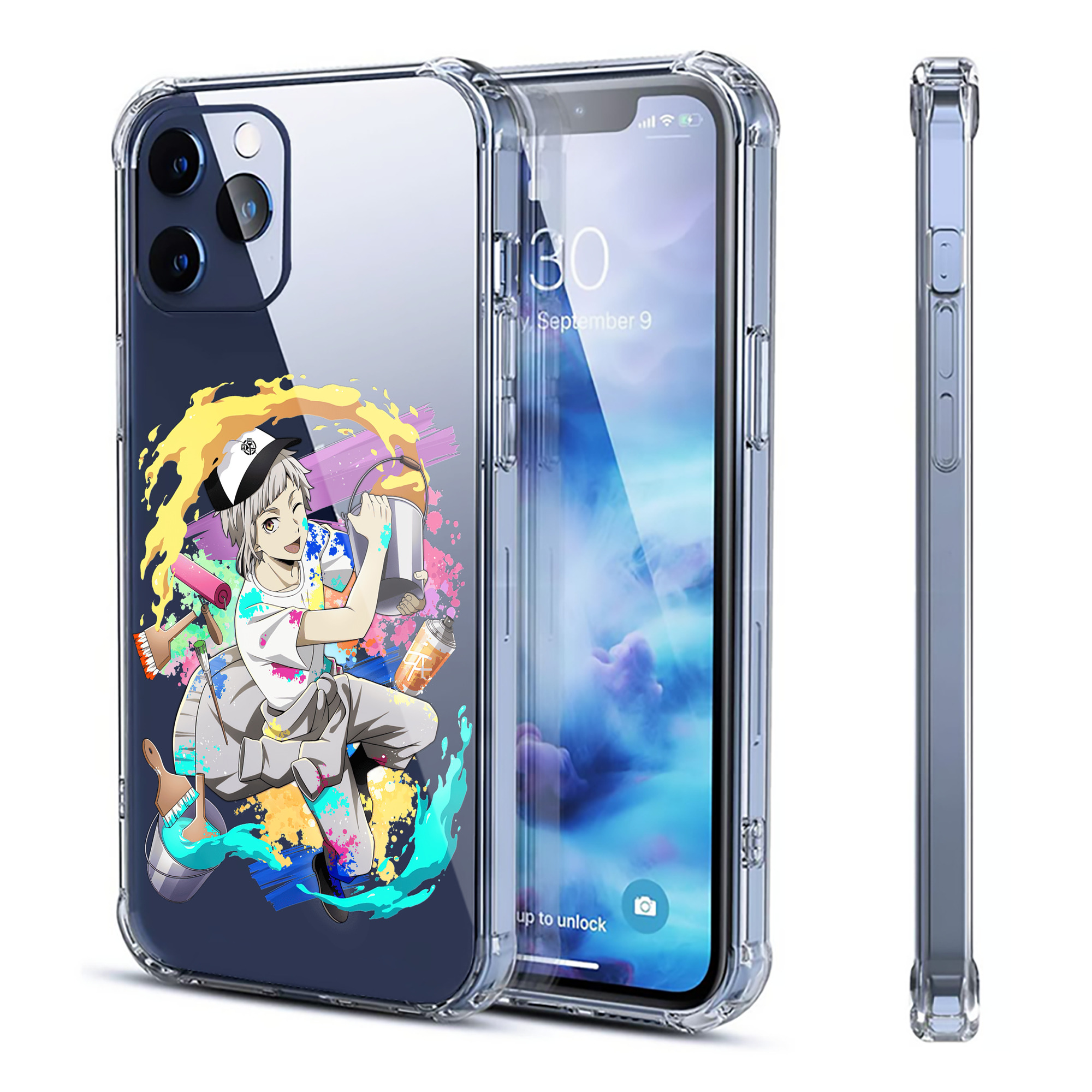 （画像用） 文豪ストレイドッグス Bungo Stray Dogs 【iPhone 12シリーズ対応】透明スマホケース（クリアソフトケース）